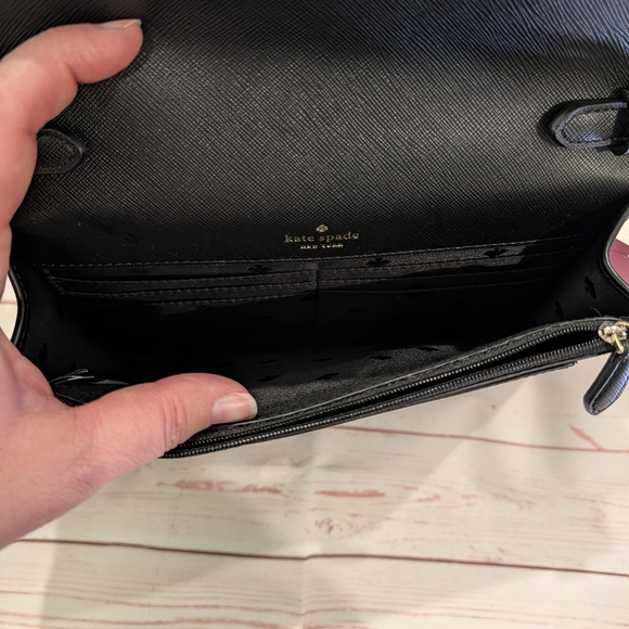 🎉 SALE 🎉 NWT Kate Spade Tinsel Flap Crossbody Convertible Clutch Glitter - Picture 5 of 16